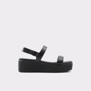 Aldo Tisdal Remienkové Wedge Sandal - Wedge Sandále Čierne | GOLIA-9461